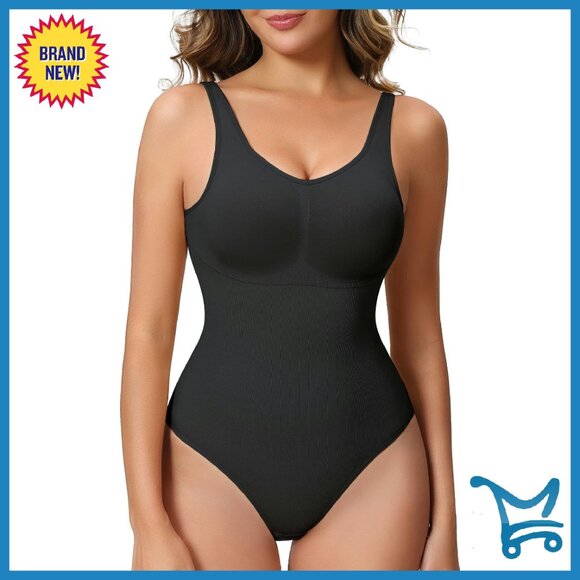 Seamless Shapewear Bodysuit with Built-in Bra Tummy Control
